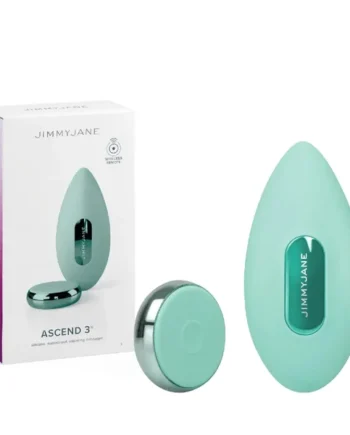 Jimmyjane Ascend 3 Silicone Waterproof Vibrating Massager Rechargeable Clitoral Vibrator – Teal