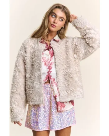 J.NNA Mixed Fabric Chic Jacket