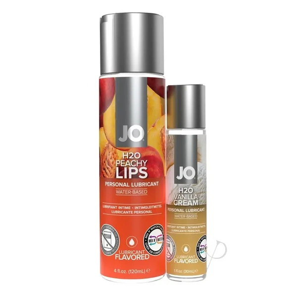 Jo H2o Peachy Lips W/h2o Vanilla Cream Flavored Lubes