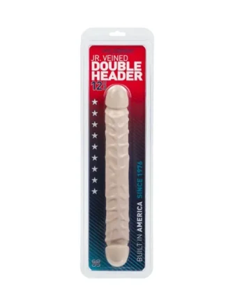 Jr. Veined Double Header 12 Inches - White
