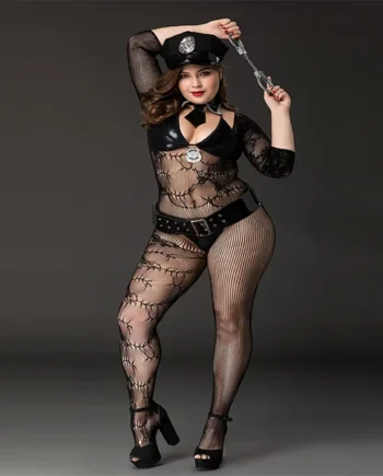JSY – Costume 2pc Police with Catsuit – Queen