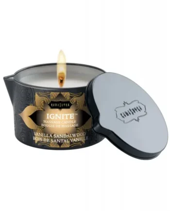 Kama Sutra Ignite Massage Soy Candle – Vanilla Sandlewood