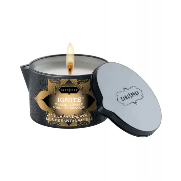 Kama Sutra Ignite Massage Soy Candle – Vanilla Sandlewood