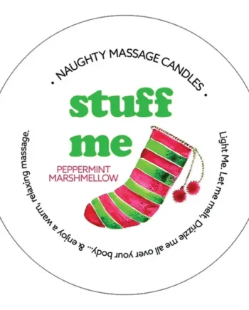 Kama Sutra Naughty Holiday Mini Massage Candle-Stuff Me Peppermint Marshmellow 1.7oz
