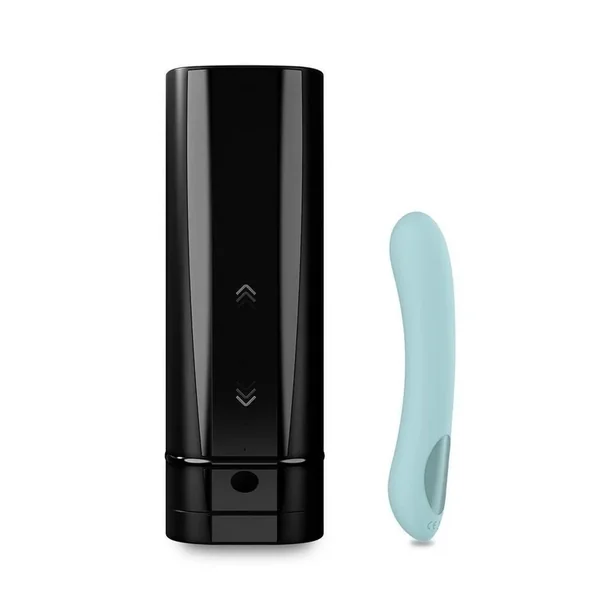 Kiiroo Onyx+ and Pearl2+ Couple Set Masturbator and Vibrator – Turquoise