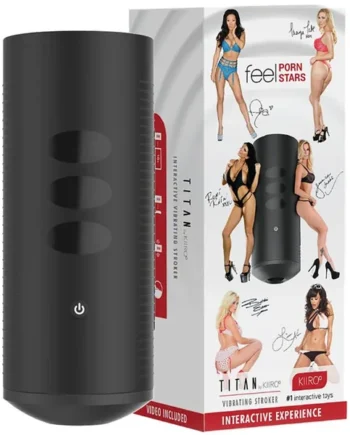 KIIROO TITAN Feel Porn Stars Experience Interactive Vibrating Penis Masturbator