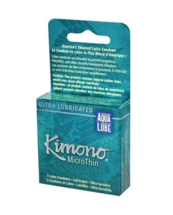 Kimono Microthin Plus Aqua Lube - 3 Pack