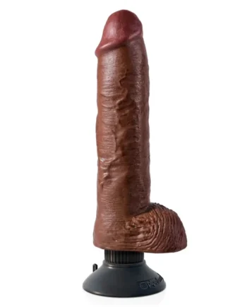 King Cock 10 Inch Vibrating Dildo with Balls