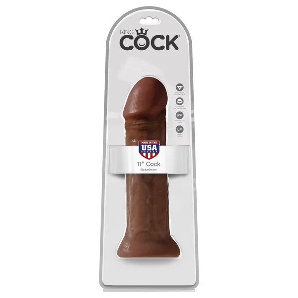 King Cock 11" Cock - Brown