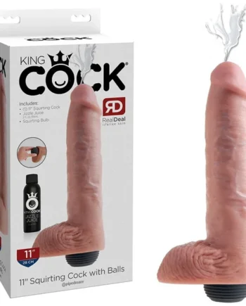 King Cock 11 Inch Huge Squirting Realistic Dildo with Balls
