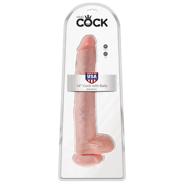 King Cock 14 Inch Realistic Cock W/balls