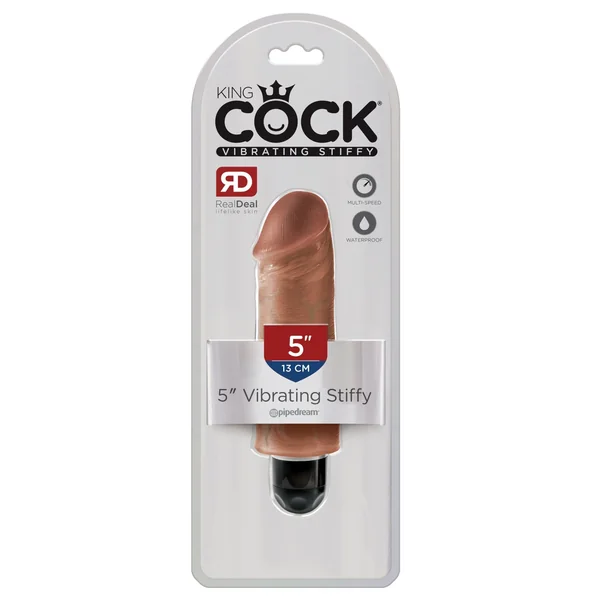 King Cock 5" Vibrating Stiffy - Tan