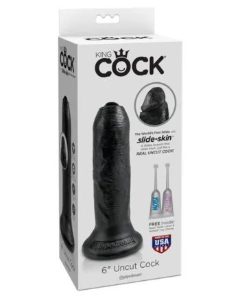 King Cock 6" Uncut - Black