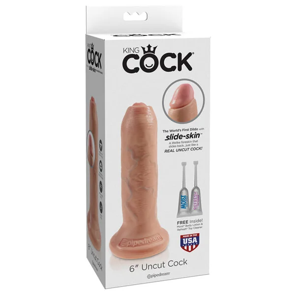 "King Cock 6"" Uncut Dildo"
