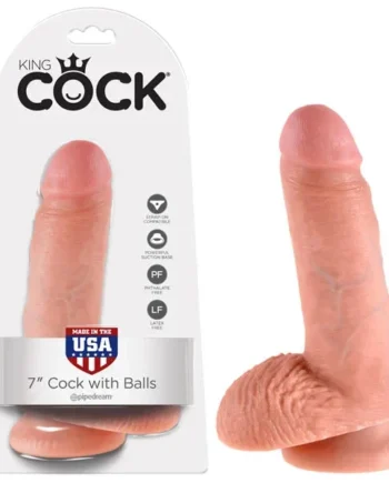 King Cock 7” Cock With Balls-(pd5506-21)