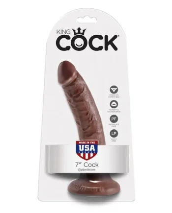 KING COCK - 7 DILDO CHOCOLATE 17.8 CM