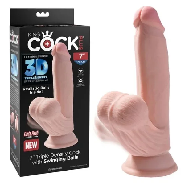 King Cock+ 7″ Triple Density Cock / Swinging Balls Light