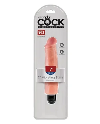 King Cock 7″ Vibrating Stiffy – Flesh