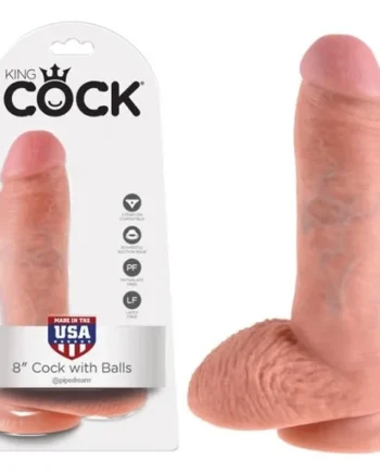 KING COCK 8″ COCK WITH BALLS