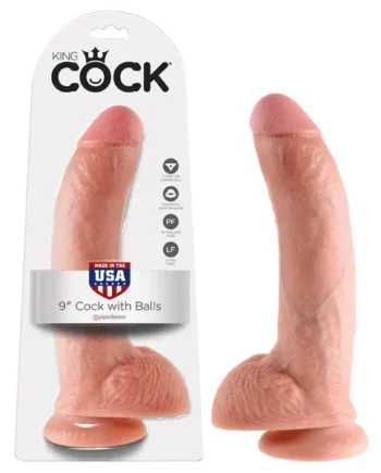 King Cock 9” Cock With Balls-(pd5508-21)