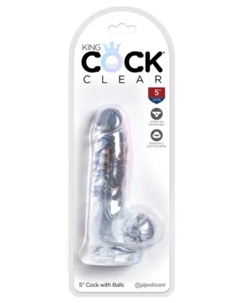 King Cock Clear 5" Cock With Balls