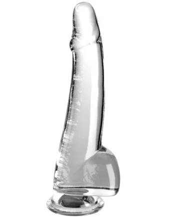 KING COCK - CLEAR DILDO WITH TESTICLES 19 CM TRANSPARENT