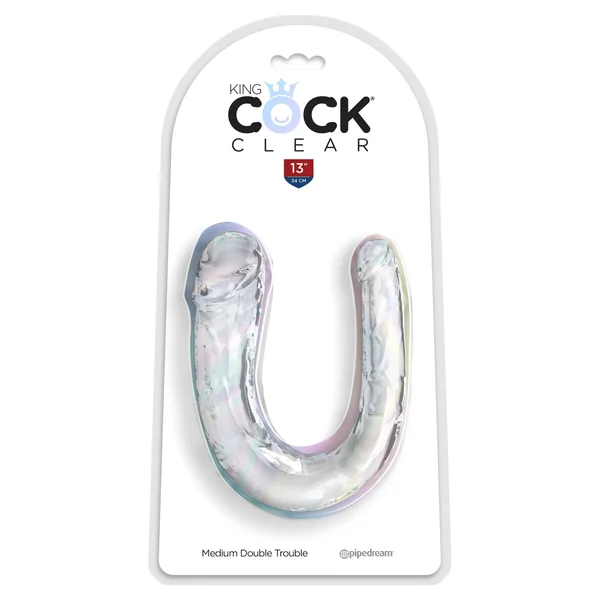 KING COCK CLEAR MEDIUM DOUBLE TROUBLE