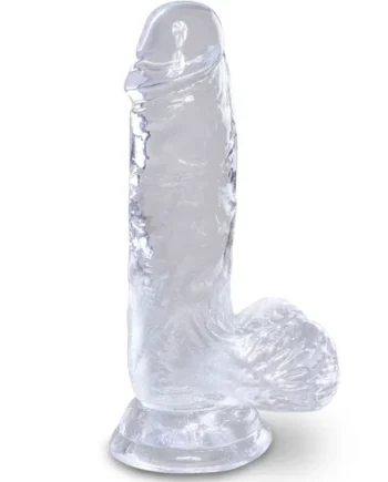 KING COCK - CLEAR REALISTIC PENIS WITH BALLS 10.1 CM TRANSPARENT