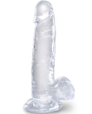 KING COCK - CLEAR REALISTIC PENIS WITH BALLS 15.2 CM TRANSPARENT