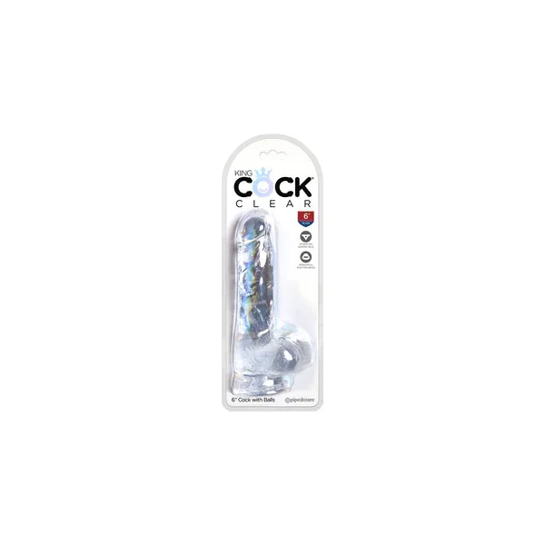 King Cock Clear With Balls Dildo 6" by Pipedream Products®