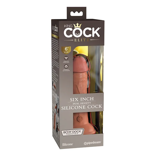 KING COCK ELITE 6 IN DUAL DENSITY TAN
