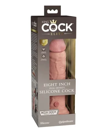 King Cock Elite 8″ Silicone Cock – Light