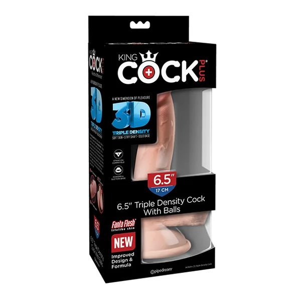 KING COCK PLUS 6.5 IN TRIPLE DENSITY COCK W/BALLS LIGHT