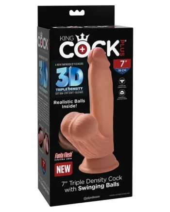 King Cock Plus Triple Density Cock With Swinging Balls-Tan 7