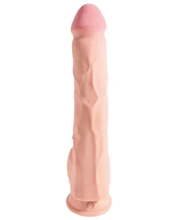 King Cock Plus Triple Density Dildo with Balls 12in – Vanilla