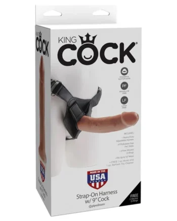 "King Cock Strap On Harness W/8"" Cock"