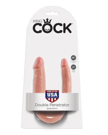 KING COCK - U-SHAPED SMALL DOUBLE TROUBLE FLESH 12.7 CM