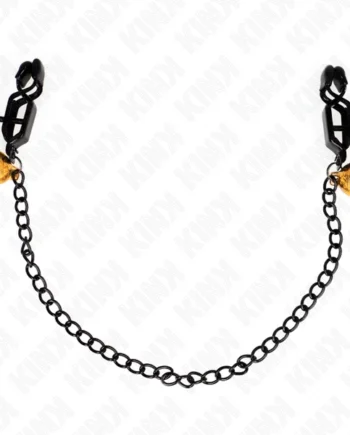 KINK - FLAT CHAIN NIPPLE CLAMPS AND BELL SILVER 30 CM