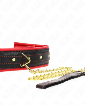 KINK - NECKLACE WITH SPONGE IMITATION LEATHER STRAP MODEL 2 ADJUSTABLE 37-54 CM X 3 CM