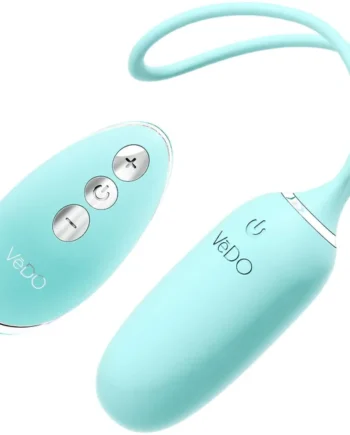 KIWI Rechargeable Remote Controlled Silicone Vibrating Bullet By VeDO - Tease Me Turquoise