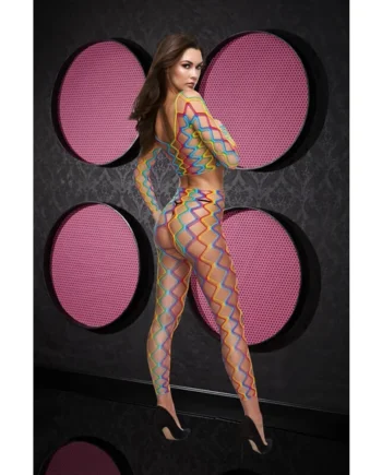 LAPDANCE RAINBOW CROP TOP & PANTS SET O/S