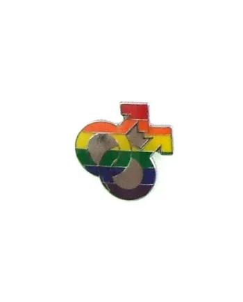 LAPEL PIN RAINBOW DOUBLE MALE