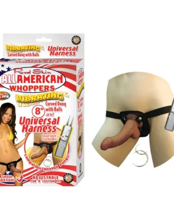 LATIN AMERICAN WHOPPERS 8IN DONG VIBRATING W/HARNESS