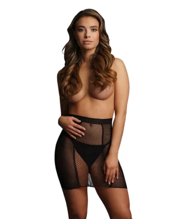 Le Desir Bliss High Waisted Black Mini Skirt UK 6 to 14