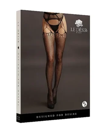 LE DESIR SHREDDED SUSPENDER PANTYHOSE – O/S