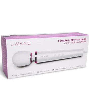Le Wand Powerful Petite Plug-In Wand Vibrator – White