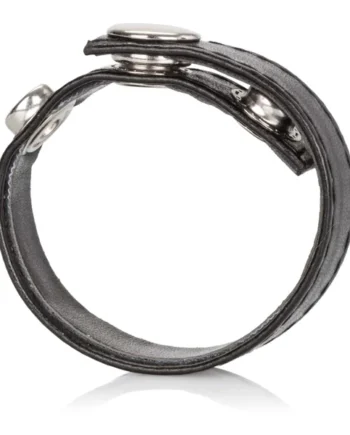 Leather Black 3-Snap Ring