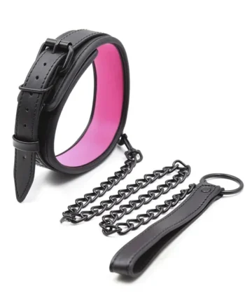 Leather Slave BDSM Collar with Leash Adult Games Sex Bondage Restraint Neck Cuffs Fetish Collar Erotic Sex Toys for Women Men
