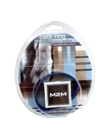 LEATHER VELCRO C RING BLACK/BLUE