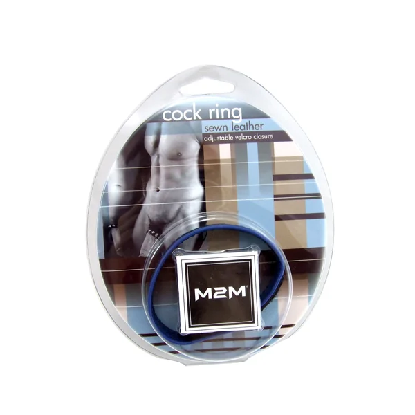 LEATHER VELCRO C RING BLACK/BLUE